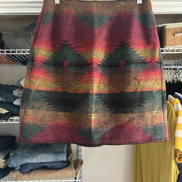 90s Vintage Southwest Tweed Skirt (9/10) - Picture 2 of 3